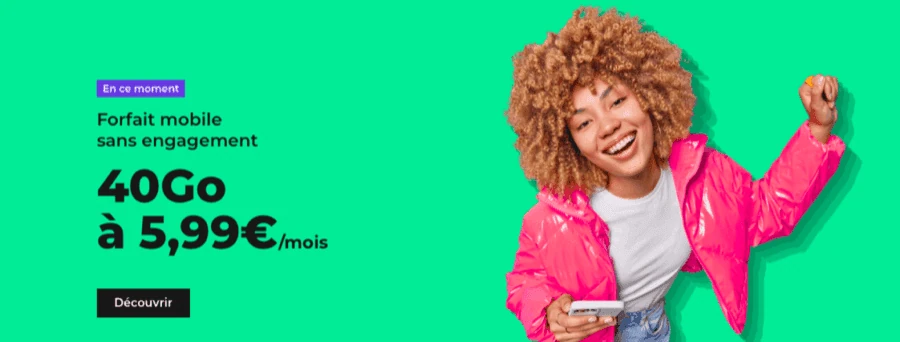 Les détails de l’offre RED 40Go