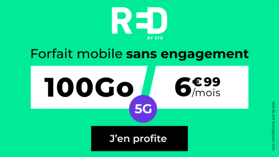 Exceptionnel : RED by SFR Propose 100Go 5G à Seulement 6,99€/mois !