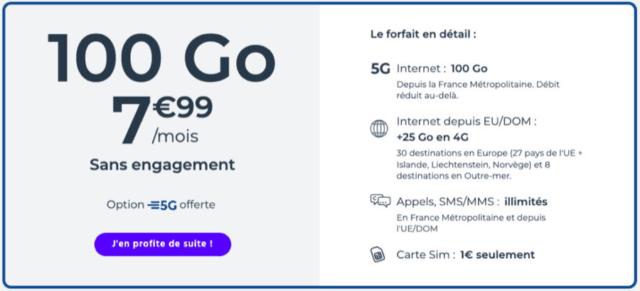 Profitez de ce forfait