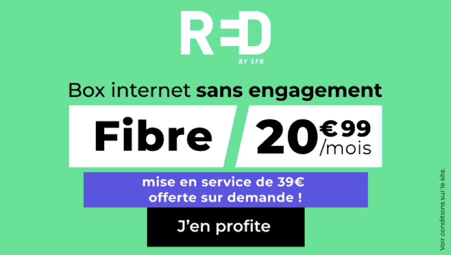 RED Fibre à 20,99€/mois : une offre fibre simple et sans engagement