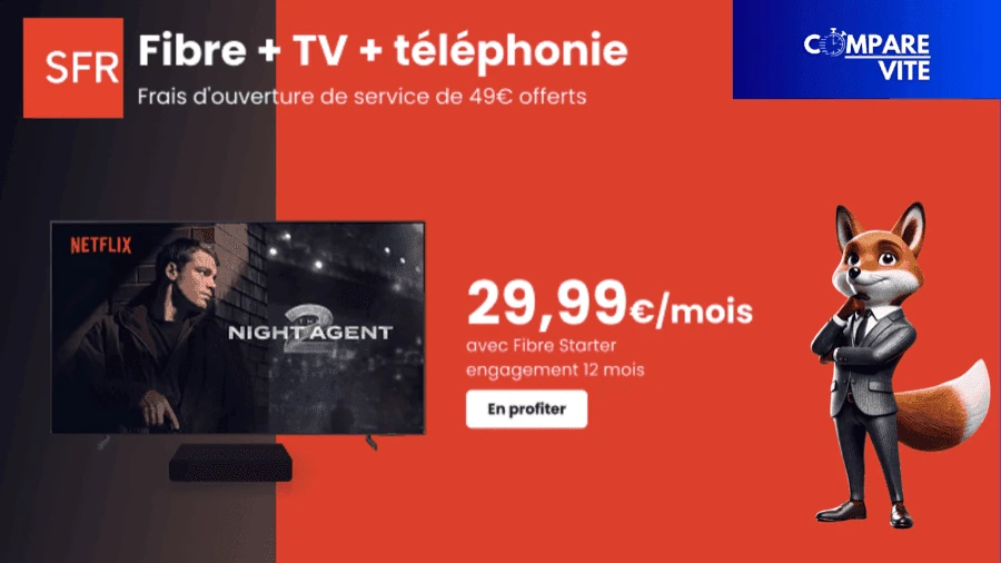 SFR Frappe Fort avec l&rsquo;Offre Fibre Starter à 29,99€/mois !