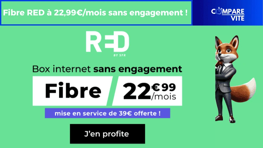 RED Fibre à 22,99€/mois : la box simple, efficace et sans engagement