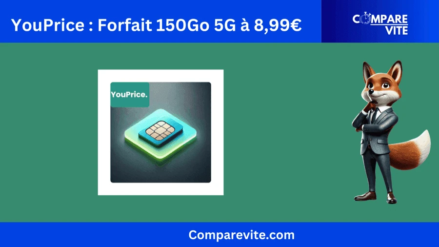 Une offre qui fait écho : 150 Go de data en 5G avec YouPrice dès 8,99€/mois