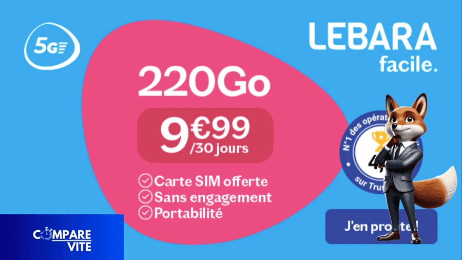 Incroyable : Lebara Vous Offre 220Go 5G à Seulement 9,99€/mois !