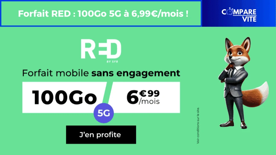 Exceptionnel : RED by SFR Propose 100Go 5G à Seulement 6,99€/mois !