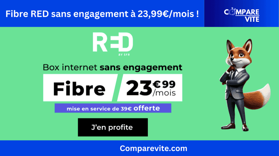 RED Fibre : Une Offre Internet Ultra Rapide à 23,99€/mois avec la TV incluse !