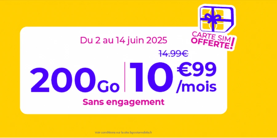 La Poste Mobile 200Go : un forfait très généreux, à prix réduit