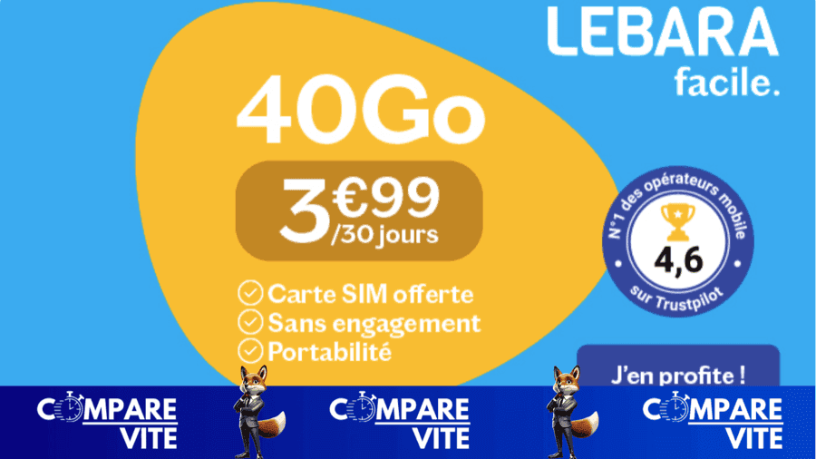 Un nouveau bon plan mobile signé LEBARA : 40 Go pour 3,99€/mois seulement !