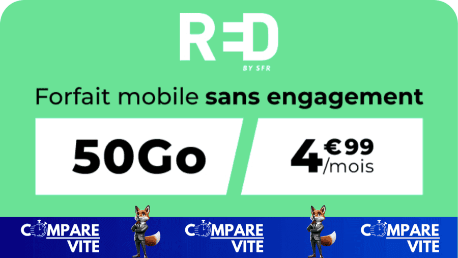 Le forfait RED 50 Go : une valeur sûre à moins de 5€ !