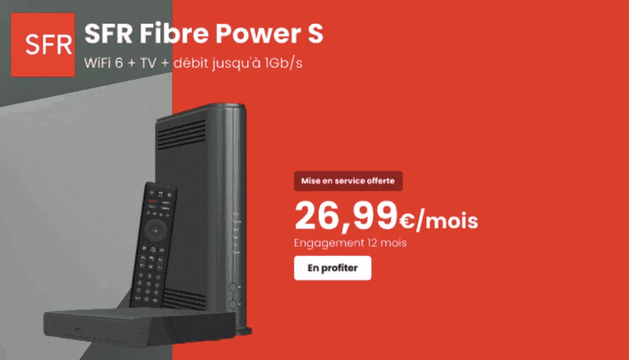 SFR Fibre Power S : maintenant à 26,99€/mois avec TV et Wi-Fi 6