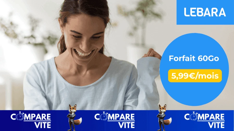 Lebara 60Go : un forfait complet à 5,99€/mois