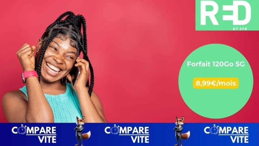RED booste son forfait 5G : 120 Go à 8,99€/mois, toujours sans engagement 🔥