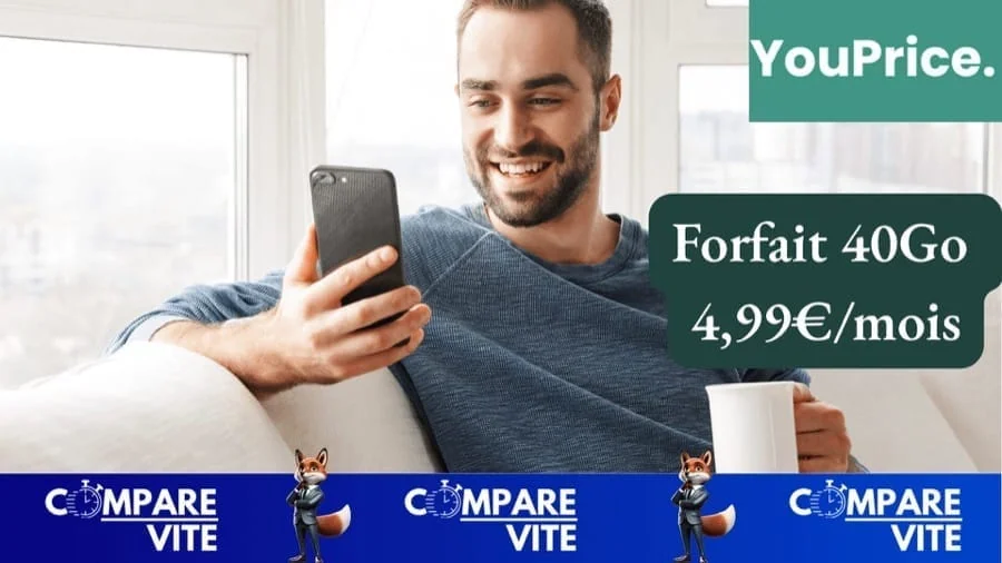 Forfaits YouPrice sur le réseau SFR : 40 Go, 150 Go ou 200 Go à petit prix