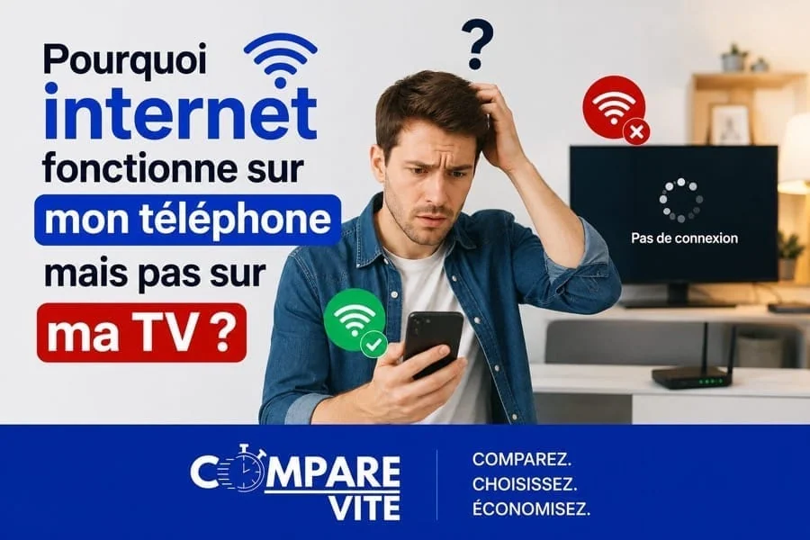 Pourquoi internet fonctionne sur mon téléphone mais pas sur ma TV ?