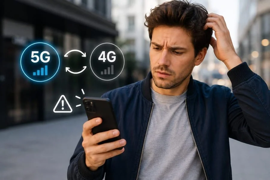 Pourquoi mon téléphone passe sans arrêt de la 5G à la 4G ?