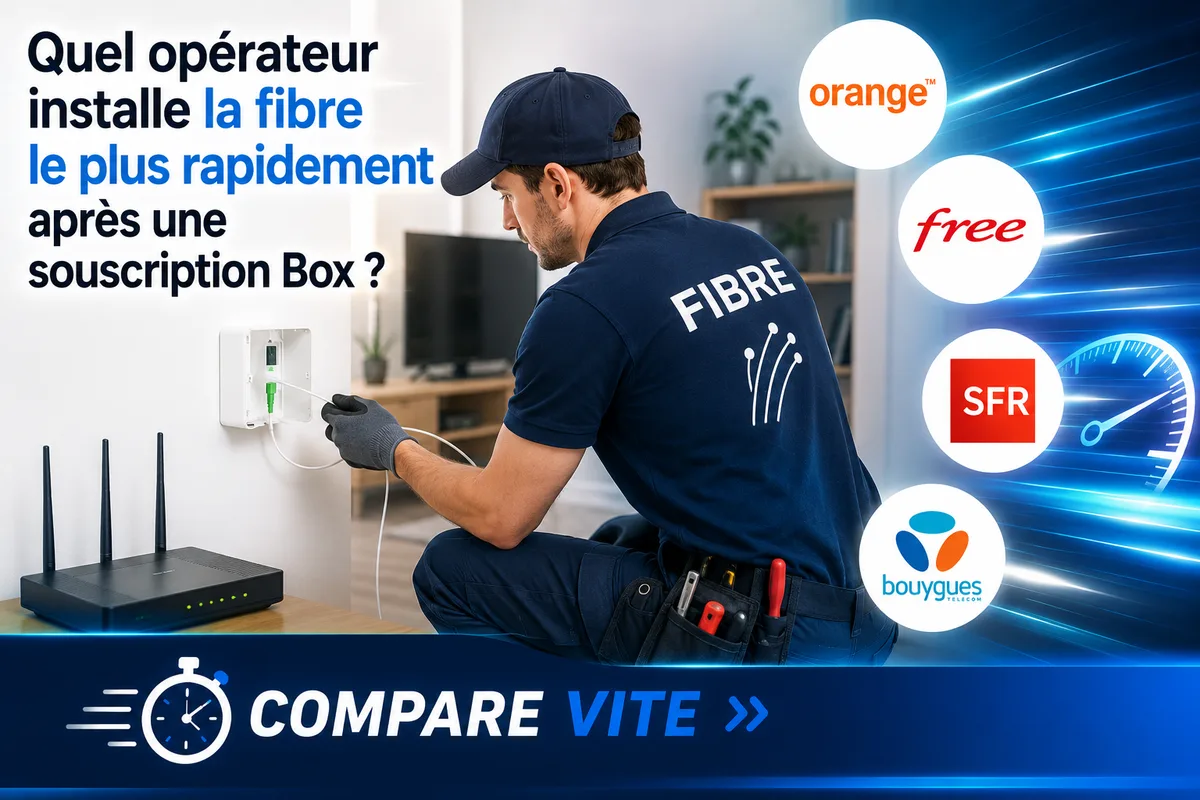 Quel opérateur installe la fibre le plus rapidement après une souscription Box ?