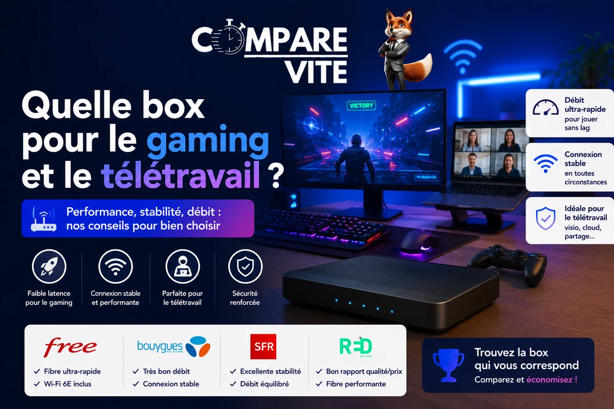 Quelle box pour le gaming et le télétravail ? (débit, latence, Wi-Fi 7)