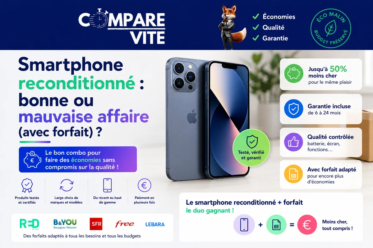 Smartphone reconditionné avec forfait : bonne ou mauvaise affaire ?