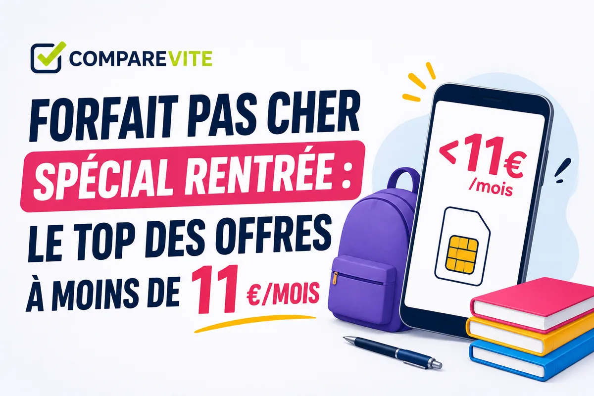 Forfait pas cher spécial rentrée : les meilleures offres à moins de 11 €/mois