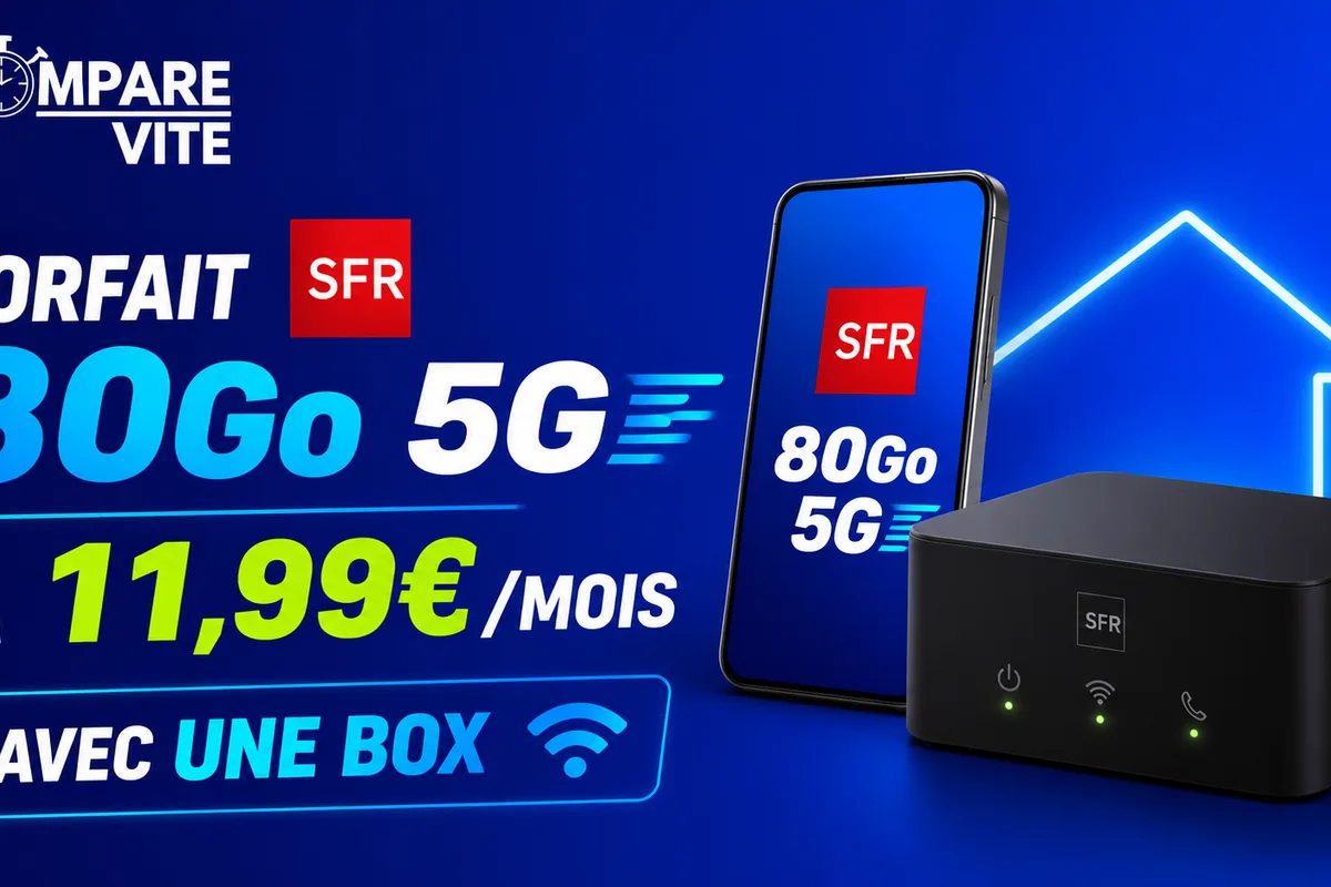 Forfait SFR 80 Go 5G à 11,99 €/mois avec une box : le combo malin