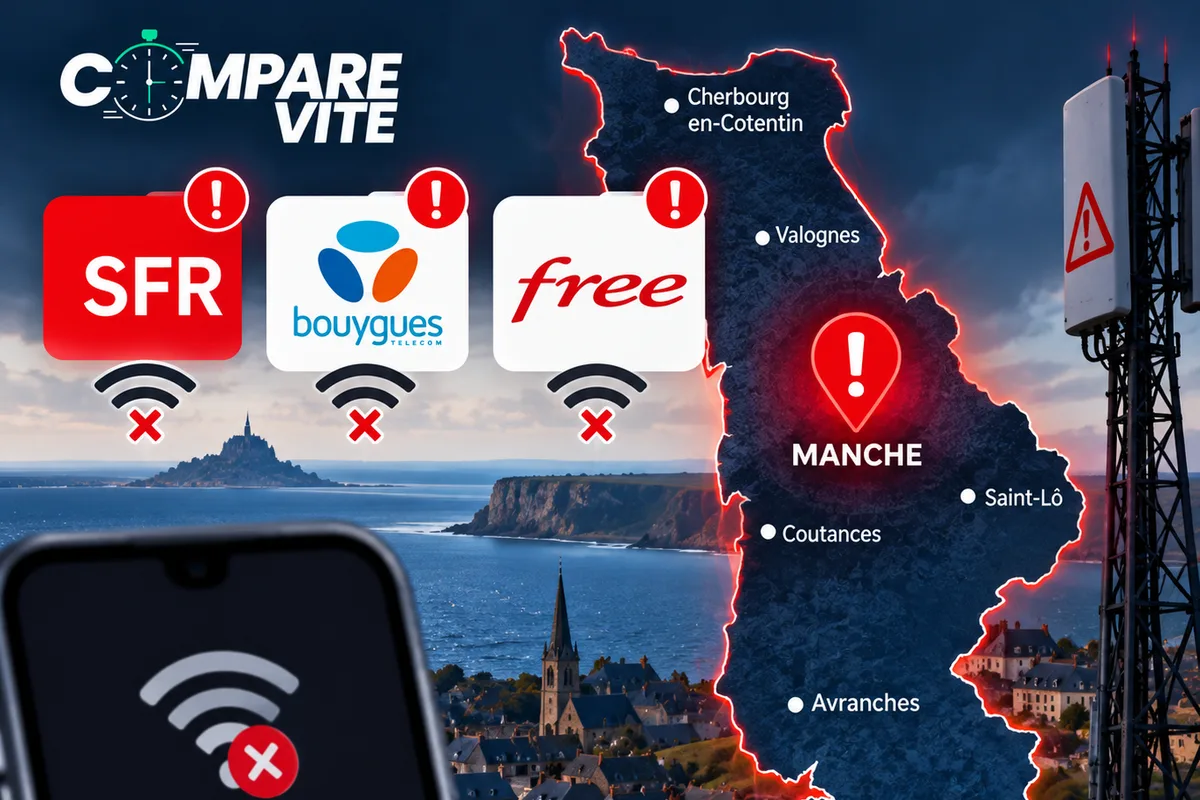 Panne SFR, Bouygues et Free dans la Manche : ce qu'on sait