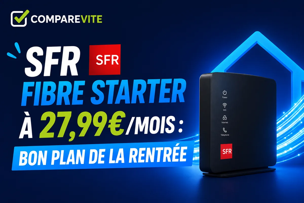 SFR Fibre Starter : le bon plan fibre de la rentrée à 27,99 €/mois