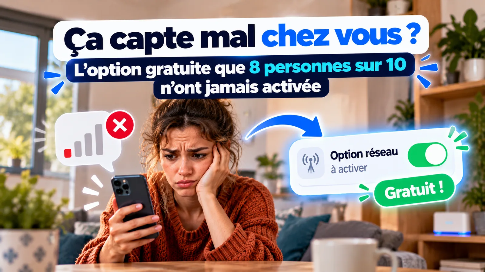 Ça capte mal chez vous ? L'option gratuite que 8 personnes sur 10 n'ont jamais activée