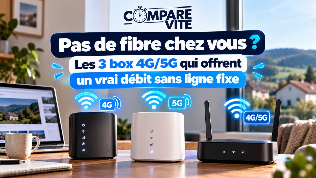 Pas de fibre chez vous ? Les 3 box 4G/5G qui offrent un vrai débit sans ligne fixe