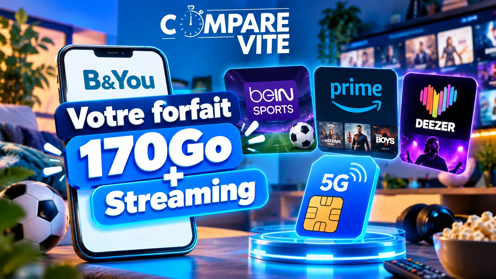 B&You 170 Go : Prime, Deezer ou beIN Sports inclus au choix