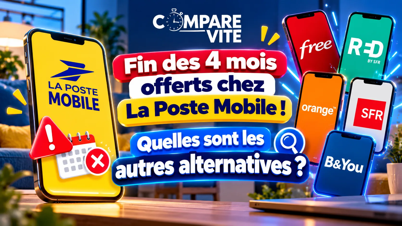 Fin des 4 mois offerts La Poste Mobile : les meilleures alternatives
