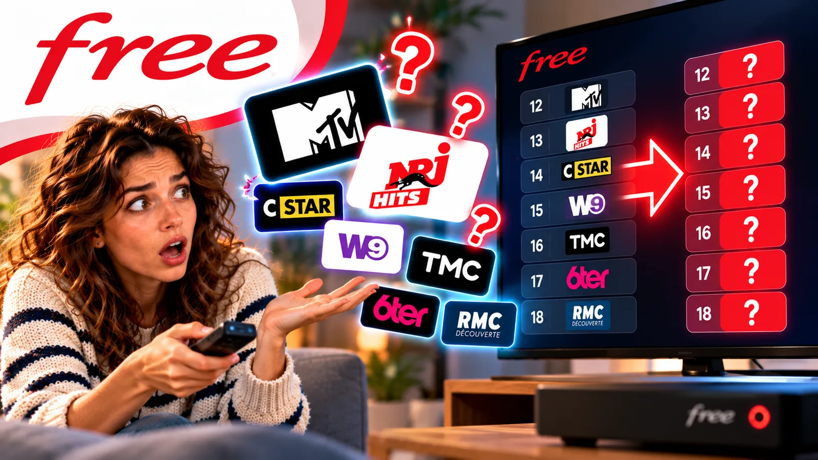 Free a changé les numéros de vos chaînes : où sont passées MTV, NRJ Hits et les autres ?